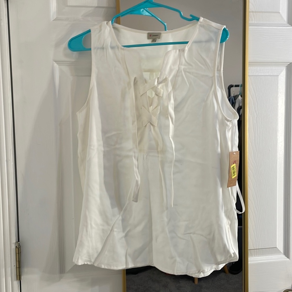 **Lace Up Blouse** NWT